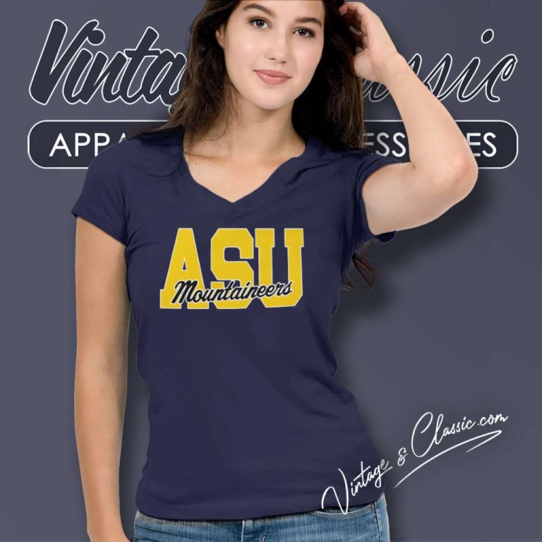 Appalachian State University Mountaineers Asu V Neck TShirt Appalachian State University Mountaineers Asu V Neck TShirt