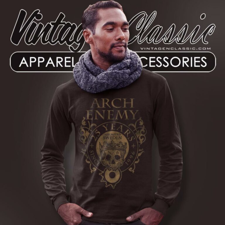 Arch Enemy Shirt 25 Years Pocket Crest Long Sleeve Tee Arch Enemy Shirt 25 Years Pocket Crest Long Sleeve Tee