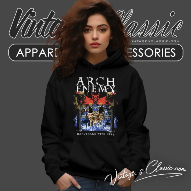 Arch Enemy Shirt Handshake With Hell Hoodie Arch Enemy Shirt Handshake With Hell Hoodie