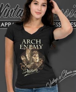 Arch Enemy Shirt I Will Not Die As A Slave V Neck TShirt