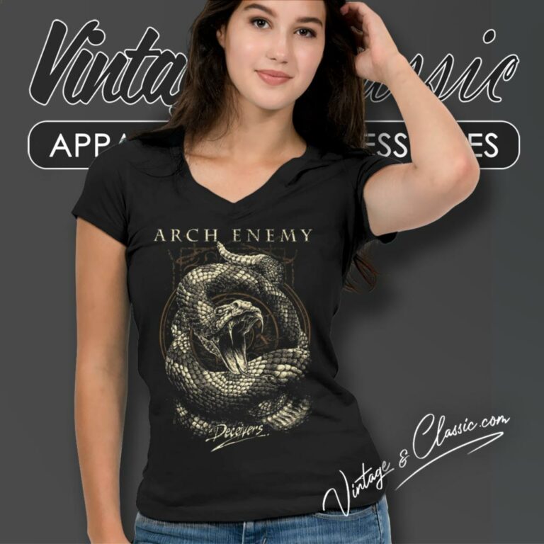 Arch Enemy Snake V Neck TShirt Arch Enemy Snake V Neck TShirt