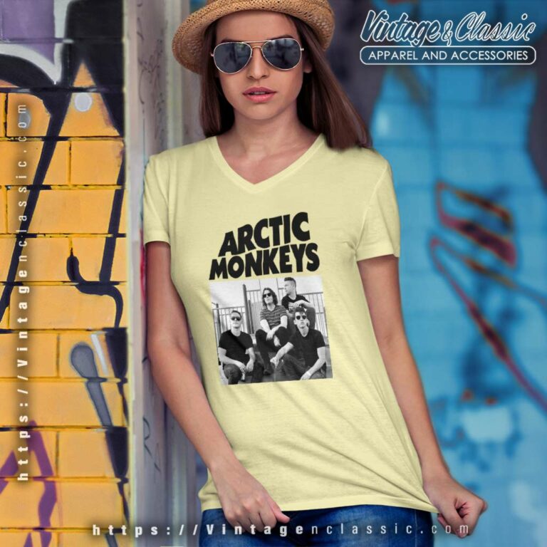 Arctic Monkeys Retro V Neck TShirt Arctic Monkeys Retro V Neck TShirt