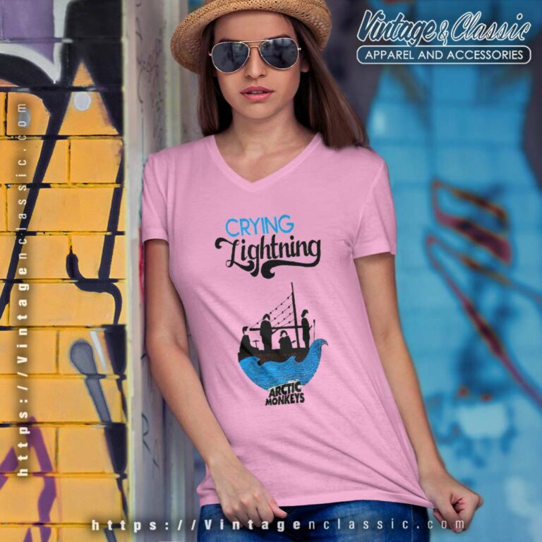 Arctic Monkeys Shirt Crying Lightning V Neck TShirt Arctic Monkeys Shirt Crying Lightning V Neck TShirt