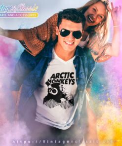 Arctic Monkeys Shirt Monkey Headphone V Neck TShirt