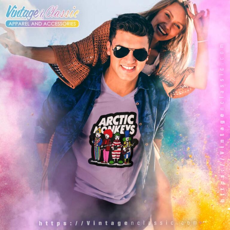 Arctic Monkeys Wearing Clown V Neck TShirt Arctic Monkeys Wearing Clown V Neck TShirt