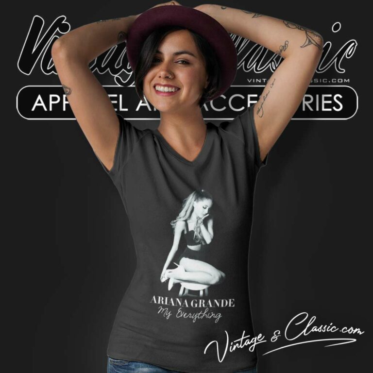 Ariana Grande My Everything V Neck TShirt 1 Ariana Grande My Everything V Neck TShirt 1