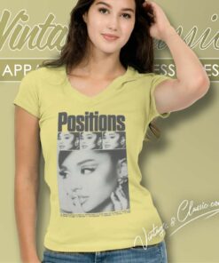Ariana Grande Positions Rewind V Neck TShirt 1