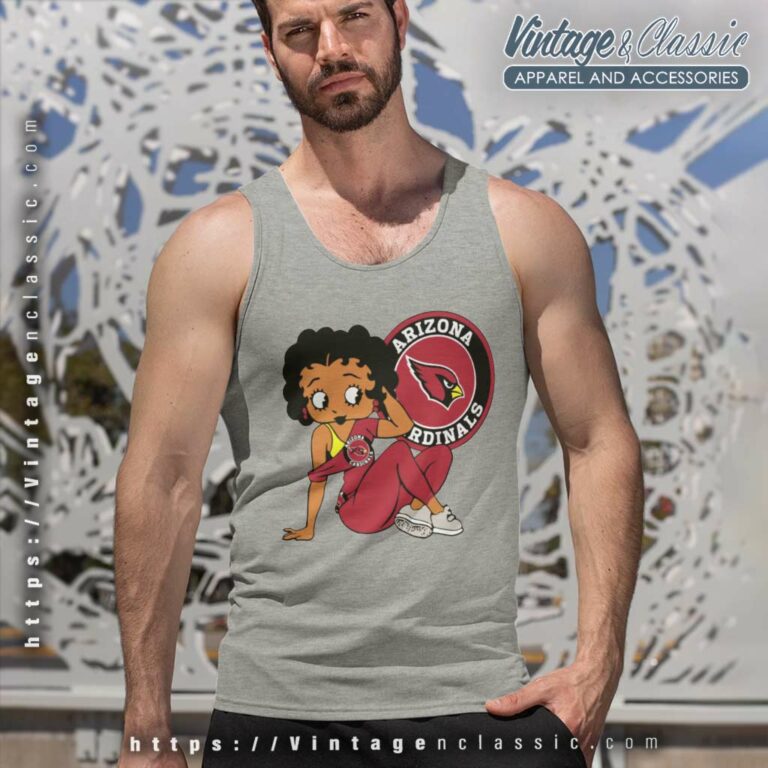 Arizona Cardinals Betty Boop Tank Top Racerback Arizona Cardinals Betty Boop Tank Top Racerback