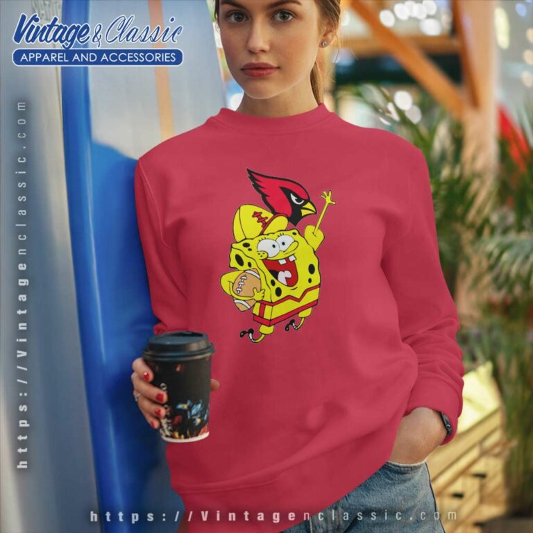 Arizona Cardinals Football Spongebob Sweatshirt Arizona Cardinals Football Spongebob Sweatshirt