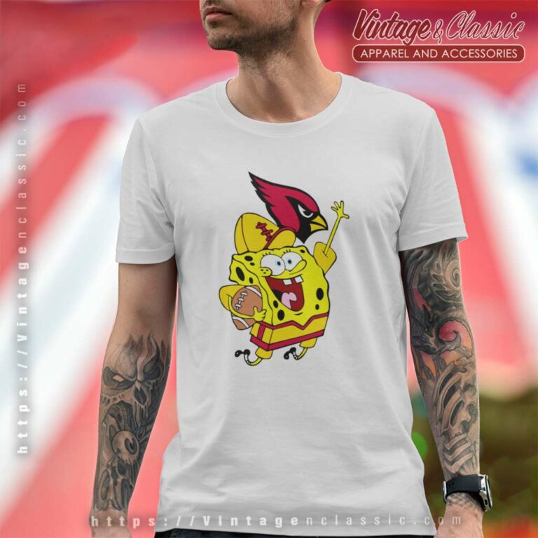 Arizona Cardinals Football Spongebob T Shirt Arizona Cardinals Football Spongebob T Shirt