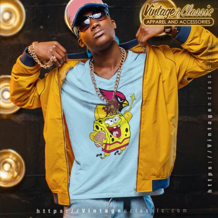 Arizona Cardinals Football Spongebob V Neck TShirt Arizona Cardinals Football Spongebob V Neck TShirt