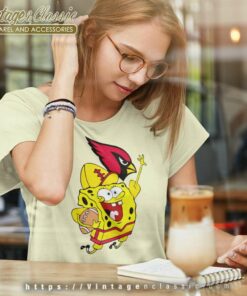 Arizona Cardinals Football Spongebob Women TShirt