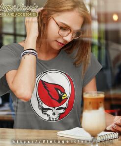 Arizona Cardinals Grateful Dead Steal Your Face Women TShirt