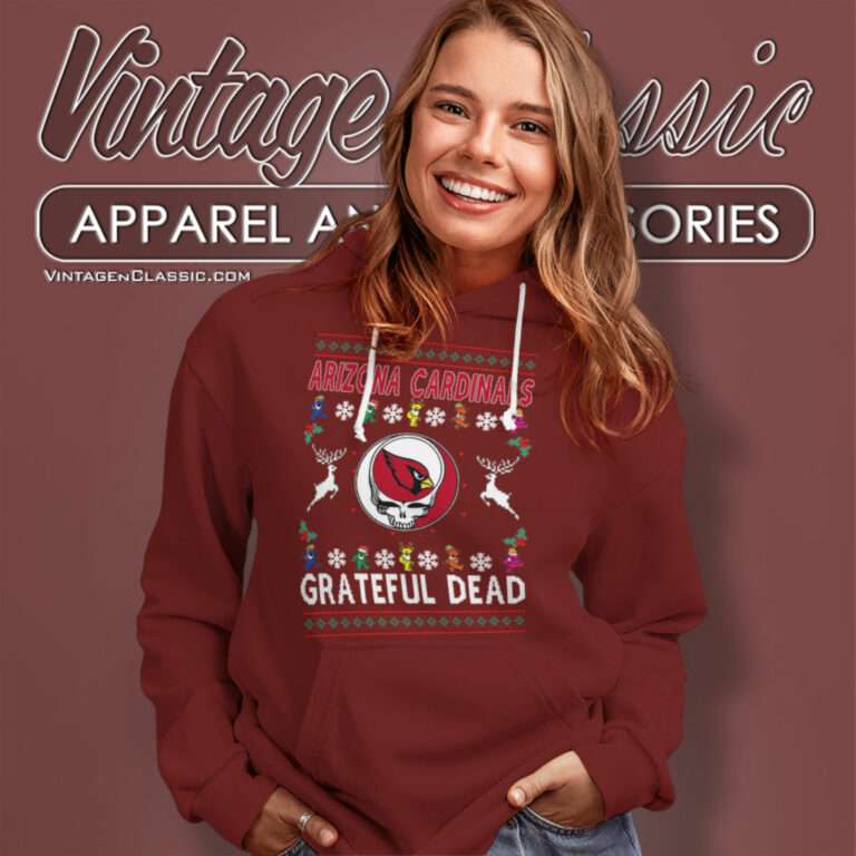 Arizona Cardinals Grateful Dead Ugly Christmas Hoodie Arizona Cardinals Grateful Dead Ugly Christmas Hoodie