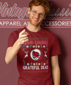 Arizona Cardinals Grateful Dead Ugly Christmas T Shirt