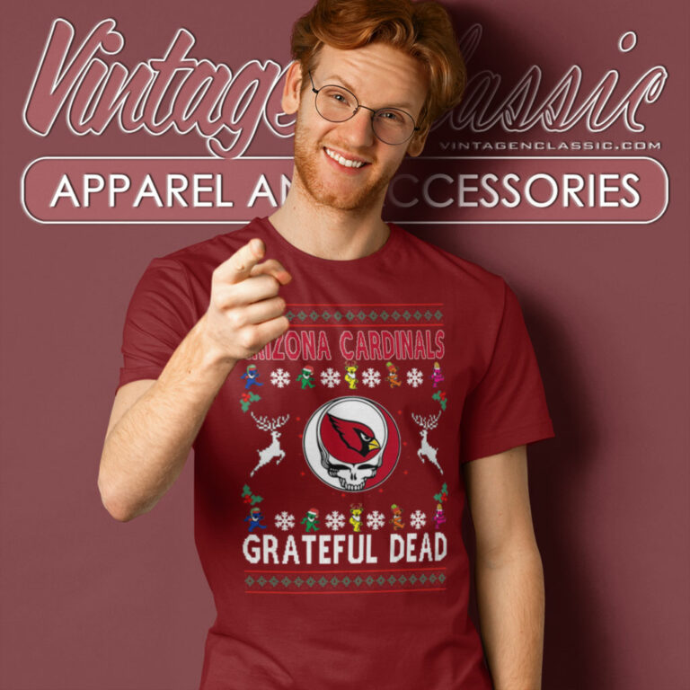 Arizona Cardinals Grateful Dead Ugly Christmas T Shirt Arizona Cardinals Grateful Dead Ugly Christmas T Shirt