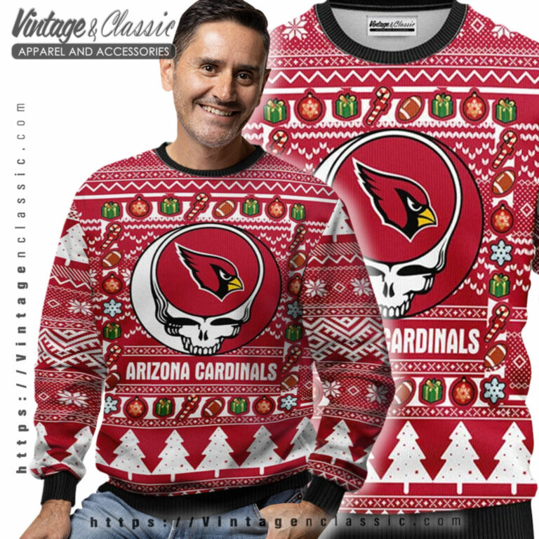 Arizona Cardinals Grateful Dead Ugly Sweater Men Ugly Sweater Arizona Cardinals Grateful Dead Ugly Sweater Men Ugly Sweater