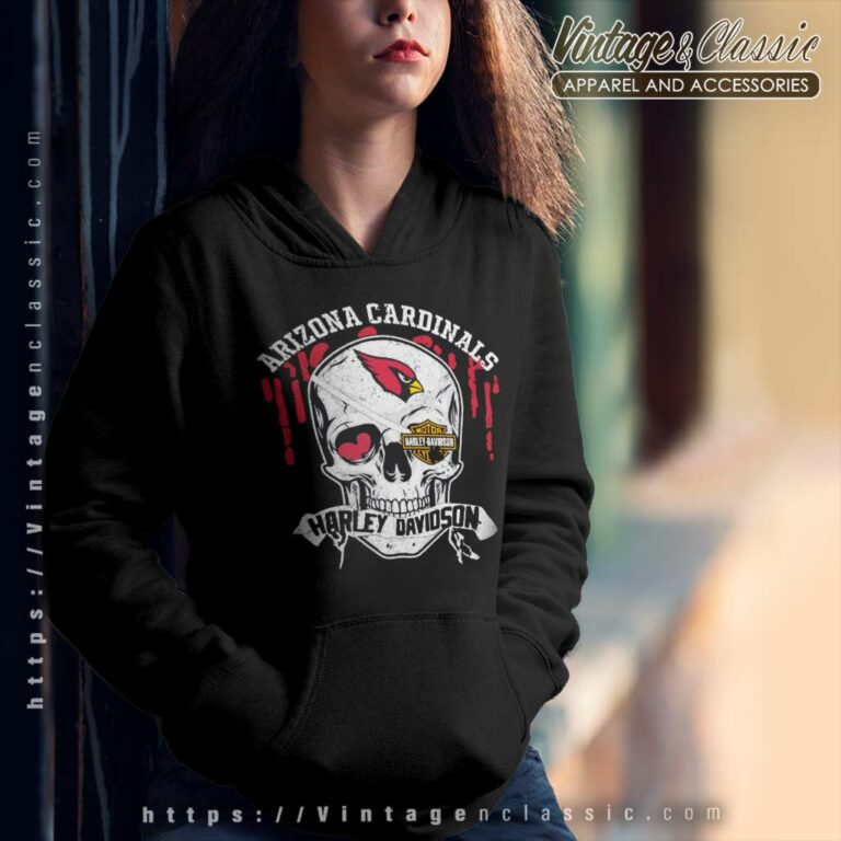 Arizona Cardinals Harley Davidson Skull Hoodie Arizona Cardinals Harley Davidson Skull Hoodie
