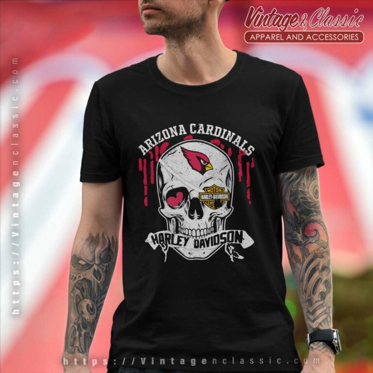 Arizona Cardinals Harley Davidson Skull T Shirt Arizona Cardinals Harley Davidson Skull T Shirt