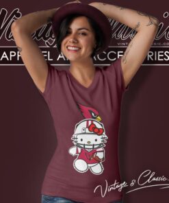 Arizona Cardinals Hello Kitty V Neck TShirt