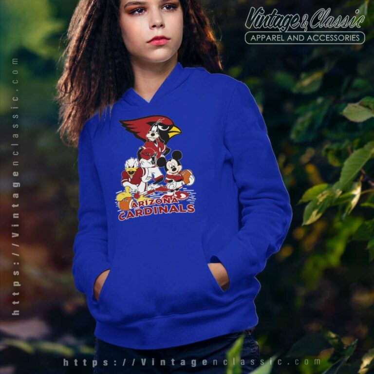 Arizona Cardinals Mickey Mouse Donald Duck Goofy Hoodie Arizona Cardinals Mickey Mouse Donald Duck Goofy Hoodie