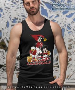 Arizona Cardinals Mickey Mouse Donald Duck Goofy Shirt 4 Arizona Cardinals Mickey Mouse Donald Duck Goofy Tank Top Racerback