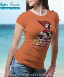 Arizona Cardinals Mickey Mouse Donald Duck Goofy Shirt 6 Arizona Cardinals Mickey Mouse Donald Duck Goofy Women TShirt