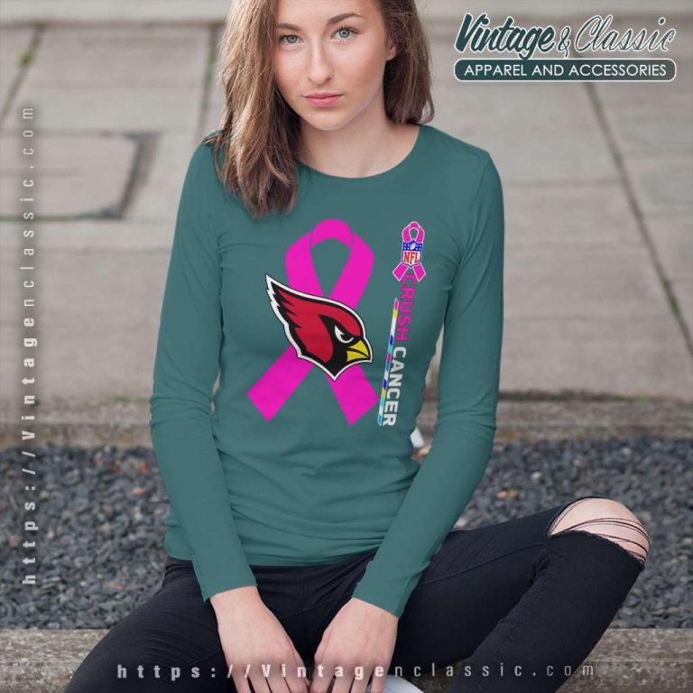 Arizona Cardinals Nfl Crush Cancer 2023 Long Sleeve Tee Arizona Cardinals Nfl Crush Cancer 2023 Long Sleeve Tee