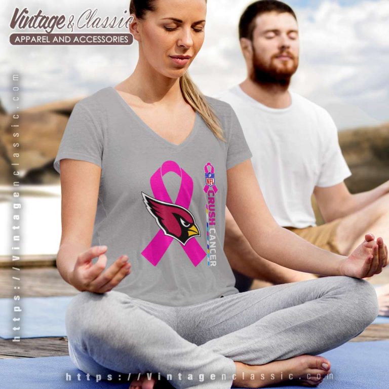 Arizona Cardinals Nfl Crush Cancer 2023 V Neck TShirt Arizona Cardinals Nfl Crush Cancer 2023 V Neck TShirt