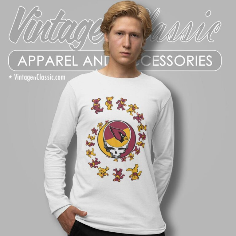 Arizona Cardinals Nfl Grateful Dancing Bears Long Sleeve Tee Arizona Cardinals Nfl Grateful Dancing Bears Long Sleeve Tee