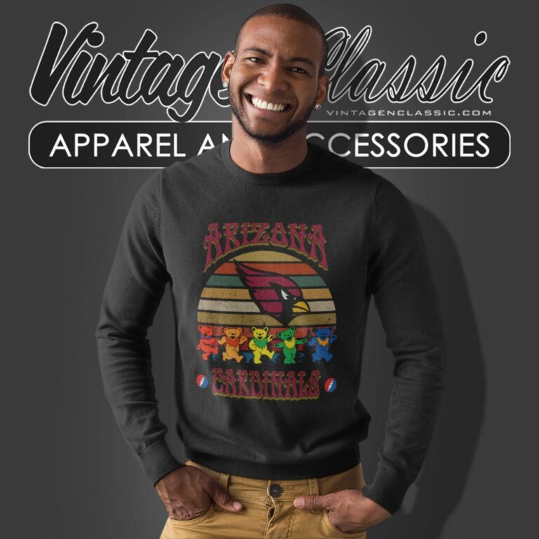 Arizona Cardinals Nfl Grateful Dancing Bears Retro Sweatshirt Arizona Cardinals Nfl Grateful Dancing Bears Retro Sweatshirt