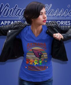 Arizona Cardinals Nfl Grateful Dancing Bears Retro V Neck TShirt