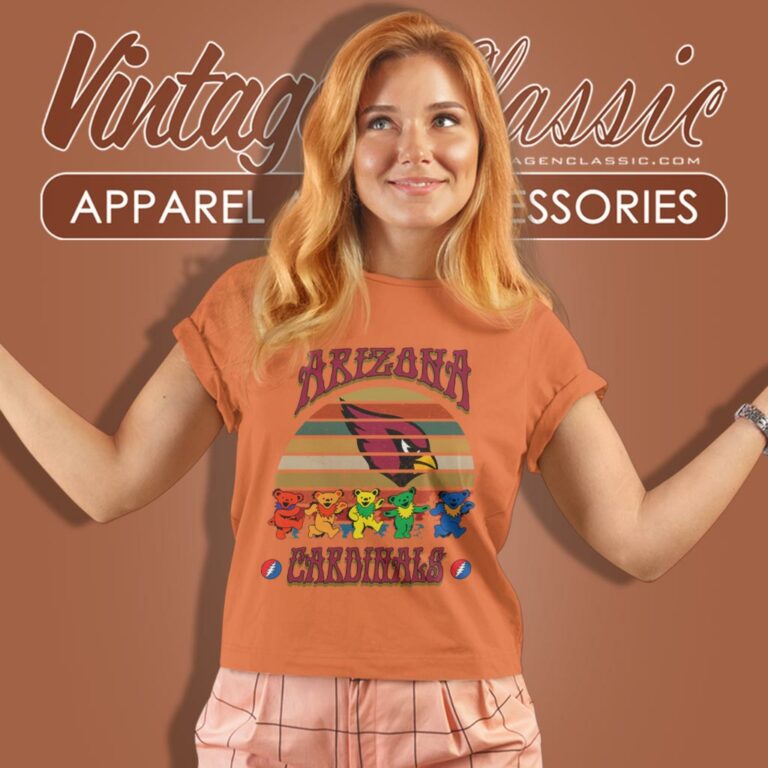 Arizona Cardinals Nfl Grateful Dancing Bears Retro Women T Shirt Arizona Cardinals Nfl Grateful Dancing Bears Retro Women T Shirt