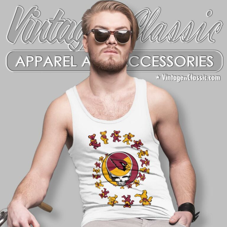 Arizona Cardinals Nfl Grateful Dancing Bears Tank Top Racerback Arizona Cardinals Nfl Grateful Dancing Bears Tank Top Racerback