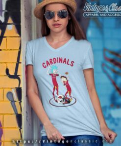 Arizona Cardinals Rick And Morty Dancing Shirt 4 Arizona Cardinals Rick And Morty Dancing V Neck TShirt