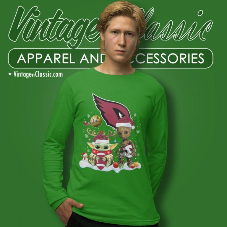 Arizona Cardinals Shirt Baby Yoda And Groot Santa Christmas Long Sleeve Tee Arizona Cardinals Shirt Baby Yoda And Groot Santa Christmas Long Sleeve Tee