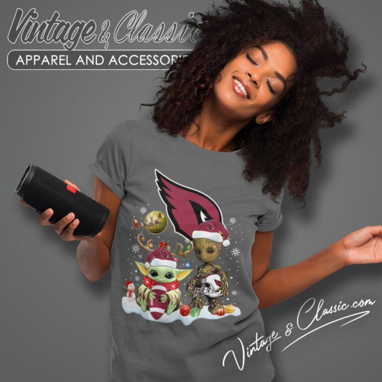 Arizona Cardinals Shirt Baby Yoda And Groot Santa Christmas Women T Shirt Arizona Cardinals Shirt Baby Yoda And Groot Santa Christmas Women T Shirt