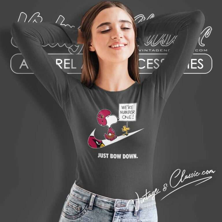 Arizona Cardinals Snoopy Are Number One Shirt Nike Just Bow Down Long Sleeve Tee Arizona Cardinals Snoopy Are Number One Shirt Nike Just Bow Down Long Sleeve Tee