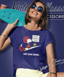 Arizona Cardinals Snoopy Are Number One Shirt Nike Just Bow Down Women TShirt