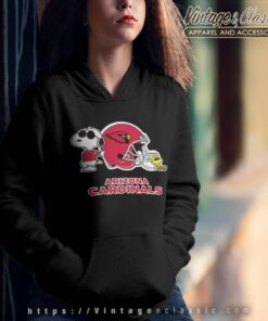 Arizona Cardinals Snoopy And Woodstock Helmet Hoodie