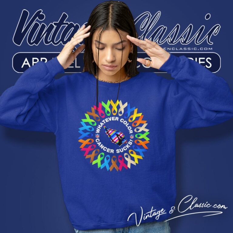 Arizona Cardinals Whatever Color Cancer Sucks Sweatshirt Arizona Cardinals Whatever Color Cancer Sucks Sweatshirt