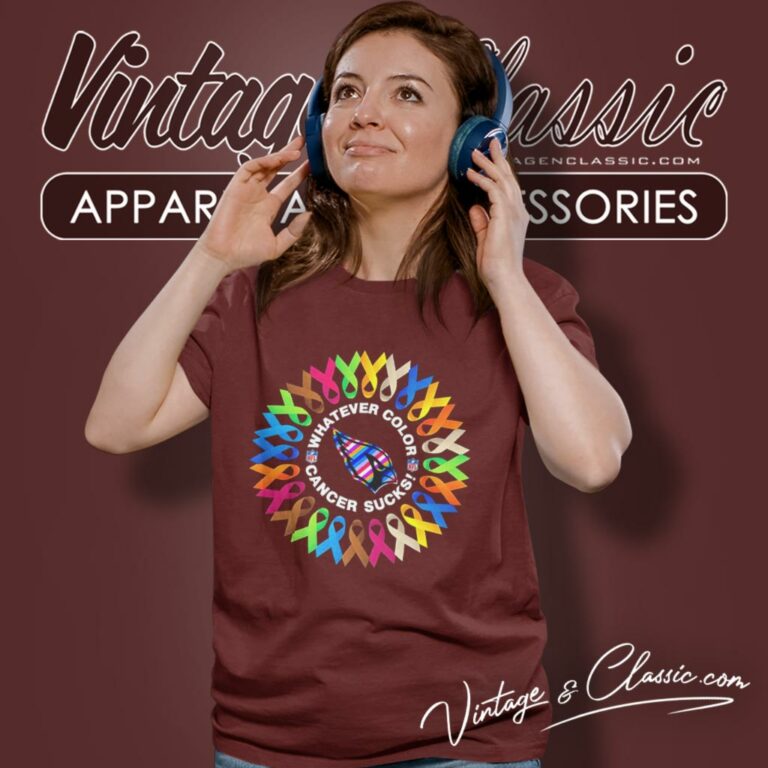 Arizona Cardinals Whatever Color Cancer Sucks Women T Shirt Arizona Cardinals Whatever Color Cancer Sucks Women T Shirt