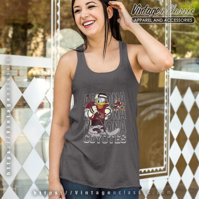 Arizona Coyotes Donald Duck Hockey Shirt Tank Top Racerback Arizona Coyotes Donald Duck Hockey Shirt Tank Top Racerback