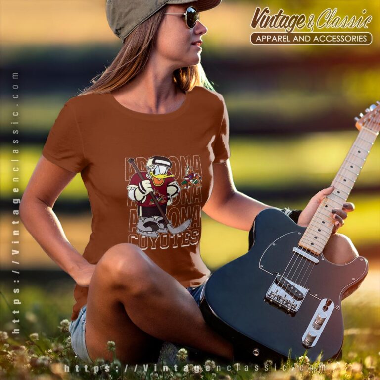Arizona Coyotes Donald Duck Hockey Shirt Women T shirt Arizona Coyotes Donald Duck Hockey Shirt Women T shirt