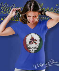 Arizona Coyotes Grateful Dead Steal Your Face V Neck TShirt