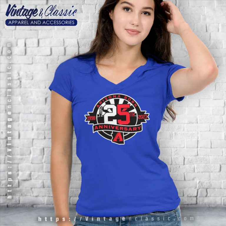Arizona Diamondbacks 25th Anniversary 1998 2023 V Neck TShirt Arizona Diamondbacks 25th Anniversary 1998 2023 V Neck TShirt