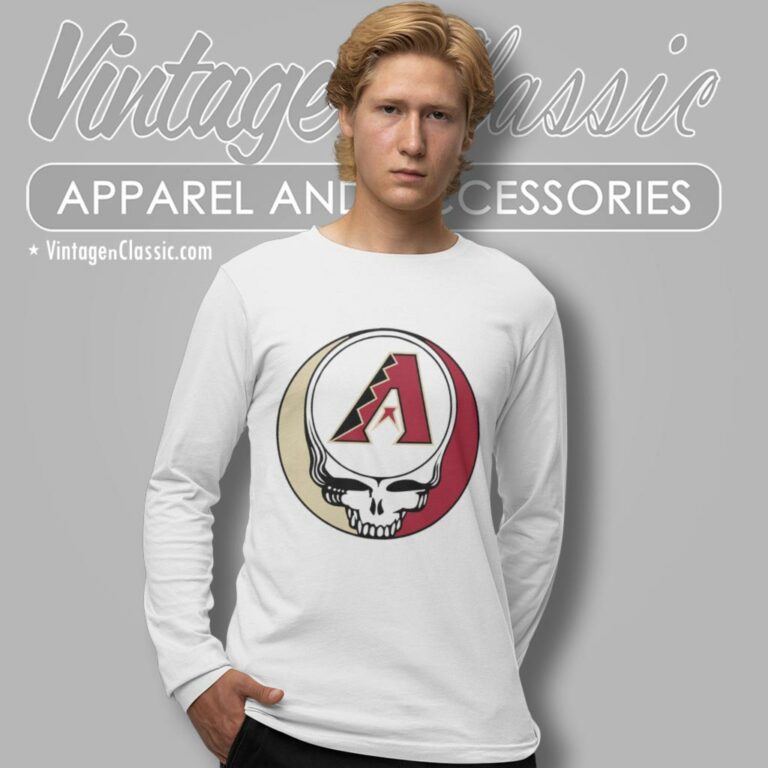 Arizona Diamondbacks Grateful Dead Steal Face Long Sleeve Tee Arizona Diamondbacks Grateful Dead Steal Face Long Sleeve Tee