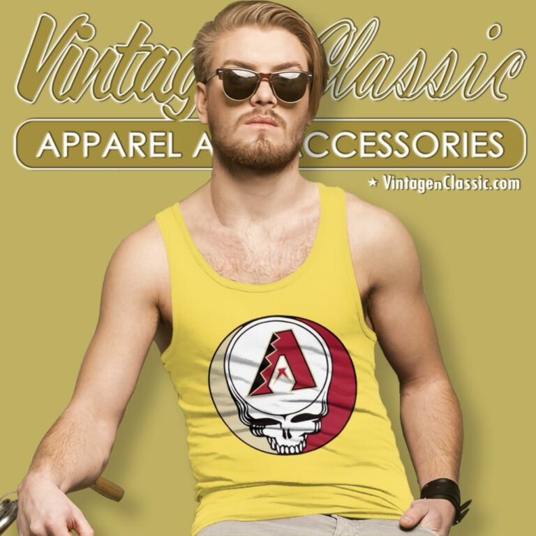 Arizona Diamondbacks Grateful Dead Steal Face Tank Top Racerback Arizona Diamondbacks Grateful Dead Steal Face Tank Top Racerback