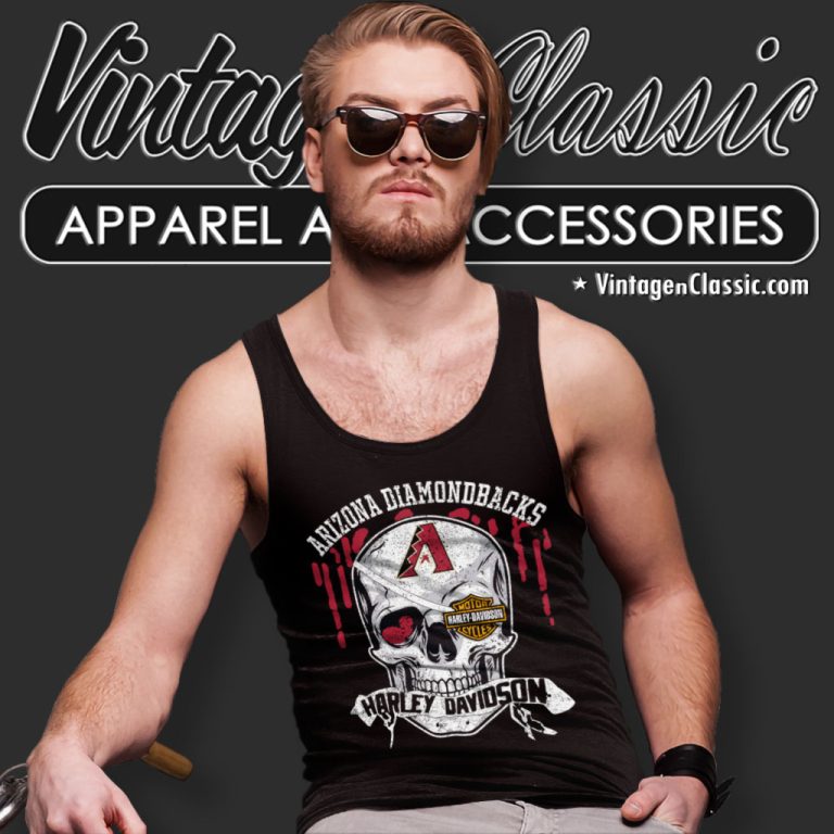 Arizona Diamondbacks Harley Davidson Skull Tank Top Racerback Arizona Diamondbacks Harley Davidson Skull Tank Top Racerback