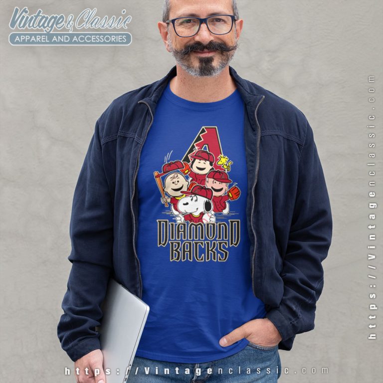 Arizona Diamondbacks Snoopy The Peanuts Long Sleeve Tee Arizona Diamondbacks Snoopy The Peanuts Long Sleeve Tee
